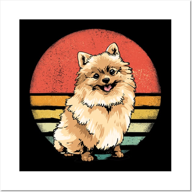 Pomeranian Dog Lover Retro Vintage 70S Wall Art by IainDodes